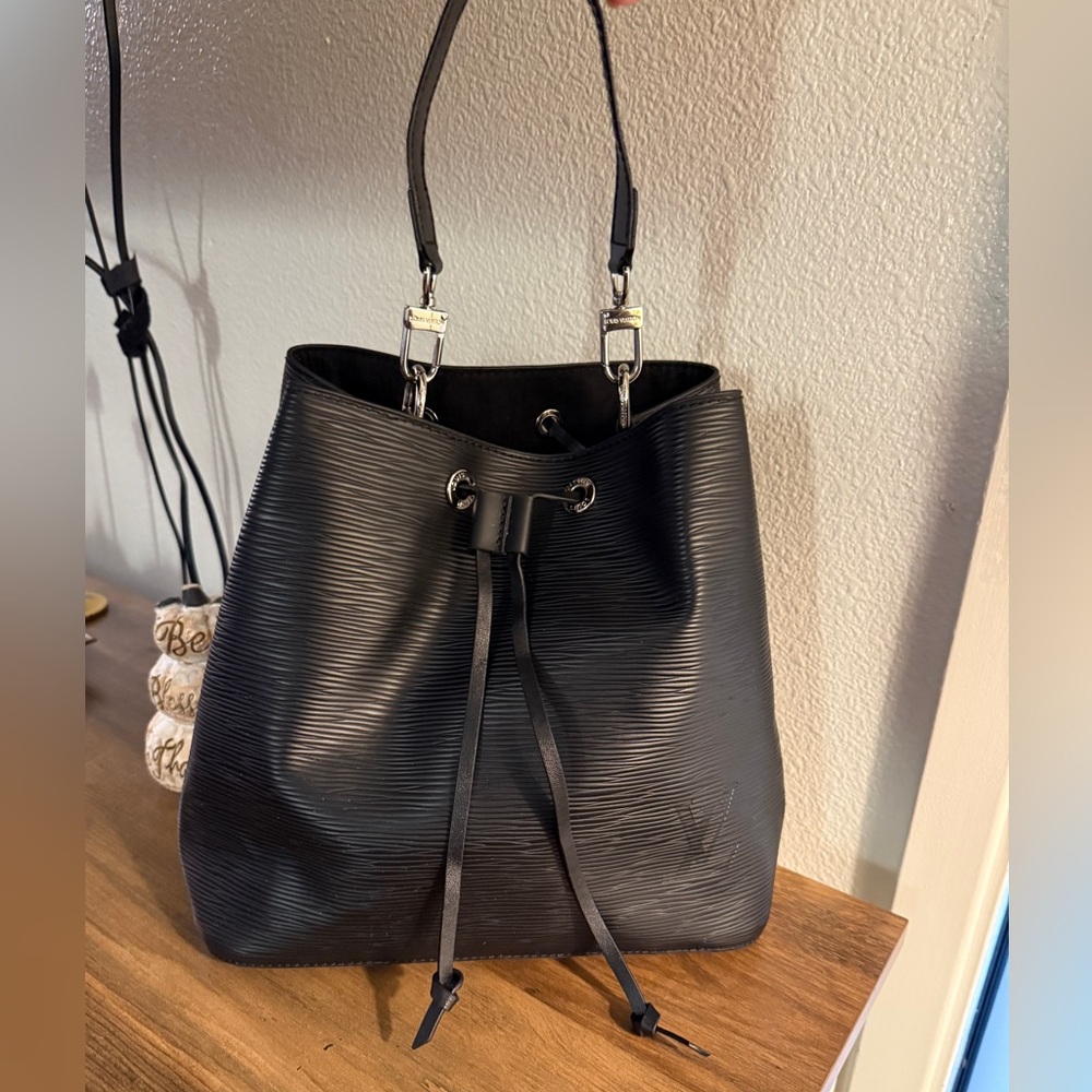 Louis Vuitton Black Textured Shoulder Bag